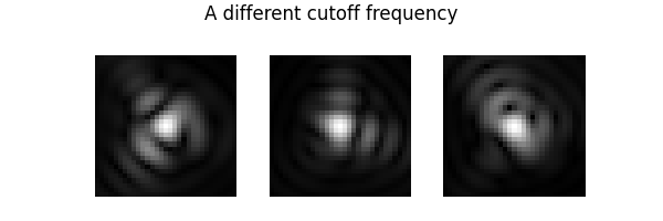 A different cutoff frequency