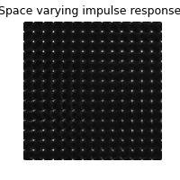 Space varying impulse responses