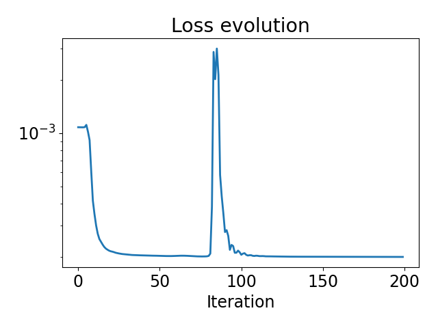 Loss evolution