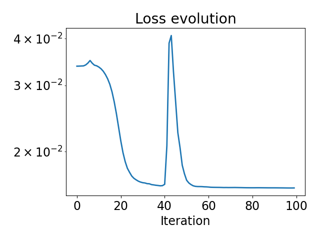 Loss evolution