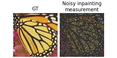 GT, Noisy inpainting measurement