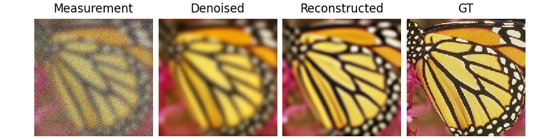 Measurement, Denoised, Reconstructed, GT